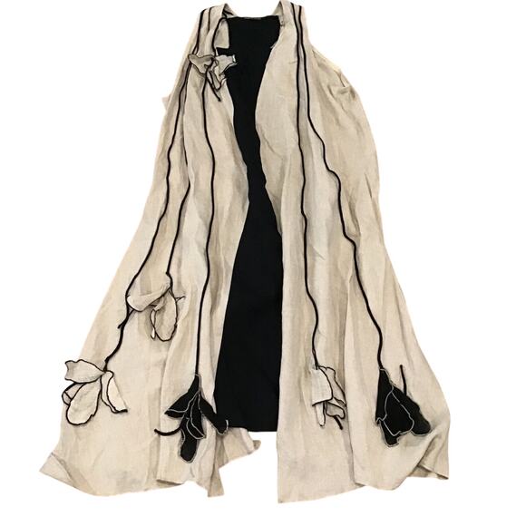 ZOJKA BORKOWSKA Dress Womens Sz XL Lagenlook 100% Linen Polish Designer Art Wear - Picture 1 of 9